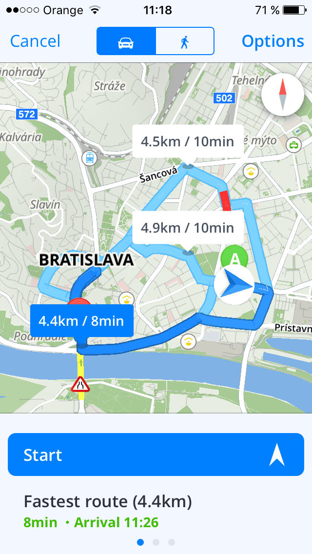 Navigation :cartes itinéraires  Screenshots