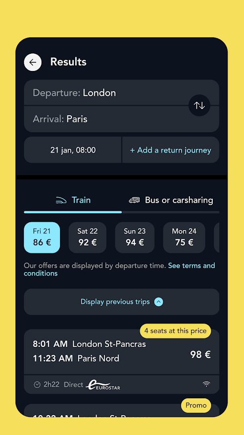 SNCF Connect: Trains & trajets  Screenshots