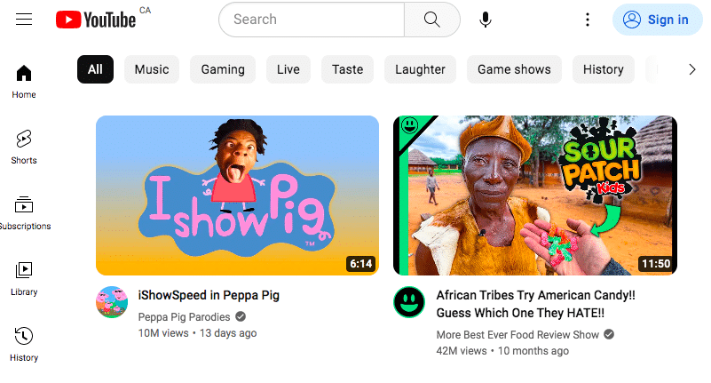 YouTube  Screenshots