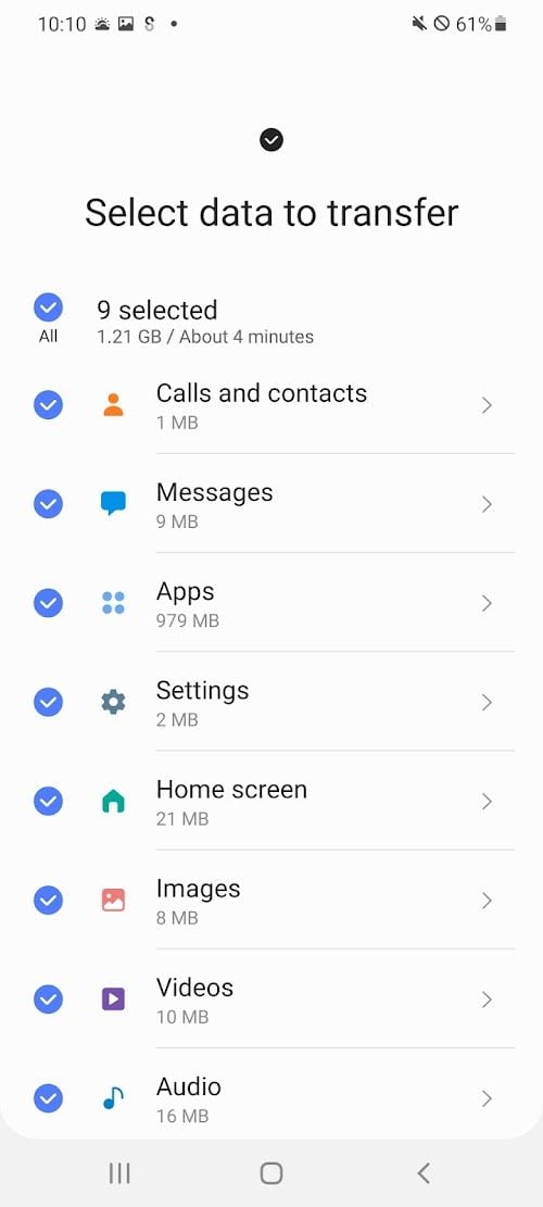 Samsung Smart Switch Mobile  Screenshots